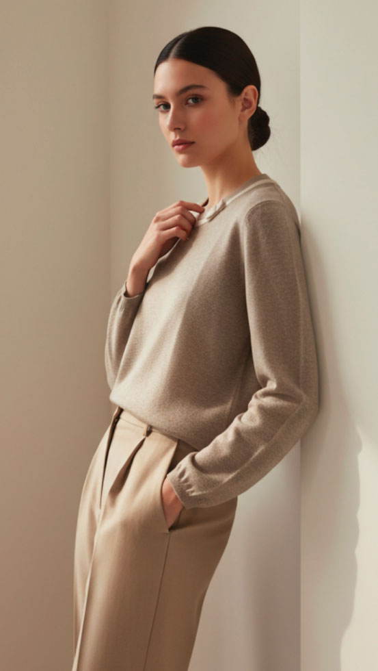 Italian cashmere silk bow motif jumper at CountryClubuk.