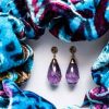 Stunning Arabella Earrings in amethyst and 14ct white gold