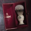 The ultimate shave: silver tip badger hair shaving brush for men: by Kent, the Royal Warrant Holders