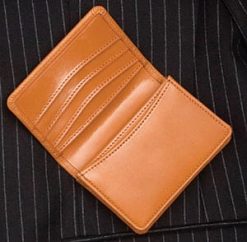Business card holder in English bridle leather