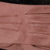 Dusky pink leather gloves by Chester Jefferies