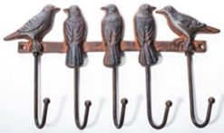 Cheery cast-iron bird hooks: two sets, only £19