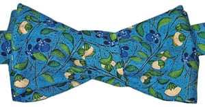 Artists in the garden: new silk bow ties: 'Medieval Flowers' from a French Book of Hours