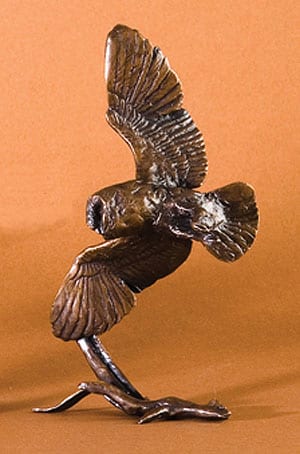 Barn Owl Landing: English limited edition bronze