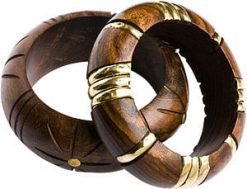 Brass and Wood Bangles