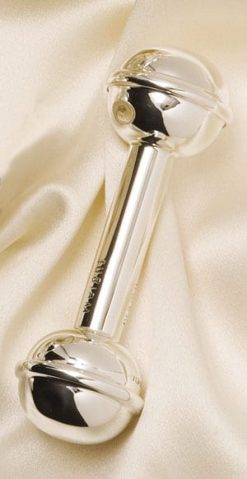 Fine English sterling silver Christening rattle