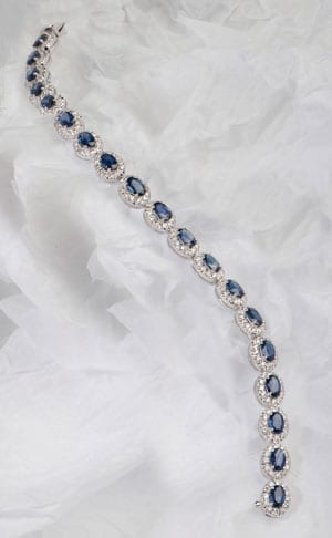Sapphire and diamond Fleur des Cieux cluster bracelet from the new Hatton Garden collection
