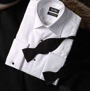 Pure black silk bow tie