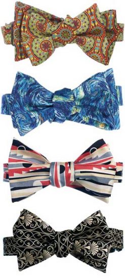 A silk bow tie for the artistic man