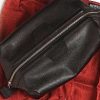 Daines and Hathaway Black Leather Washbag with metal frame