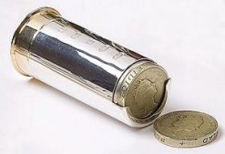 English Sterling Silver Shotgun Cartridge Coin Holder