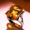 Hatton Garden Contemporary: 13 carat citrine and gold ring, £795