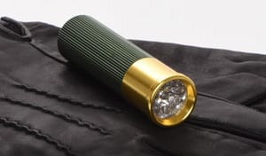 Smart new gadget from Bisley:  mini LED torch which thinks it's a shotgun cartridge