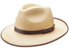 Stylish new Christys' & Co Down Brim Panama Trilby Hat with brim binding