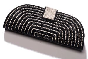 Art Deco black and crystal clutch