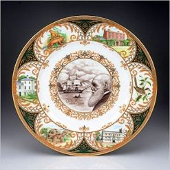 Charles Darwin commemorative porcelain plate by William Edwards
