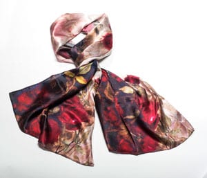 Deliciously picturesque pure silk Carlotta Rose Silk Scarf