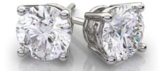 New arrivals: classic diamond earrings from Hatton Garden: value £1,870: Club price £995