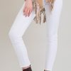 Skinny Italian jeans with diamante heel detail