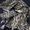 Silk Art: Luxurious reversible pure silk stole: Deco Volute by Stephen Bauer