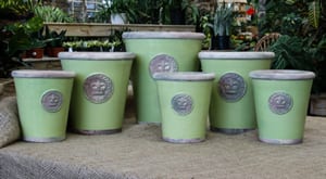 Hand-thrown pots from the Royal Botanic Gardens, Kew: Set of Two Footed Bowls
