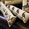Fine Flemish woven tapestry bolsters: Grouse and Duck