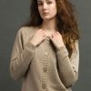 New Italian cashmere-silk contemporary cardigan