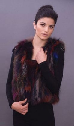 Fabulous new fox fur cropped gilet: Members save £96
