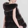 Haute Collection: Opulent Fur: Fabulous A-line swing-cut mink hooded gilet