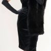 The new fur fashions: gorgeous hand-crafted black fox fur stole