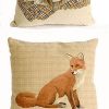 Fox and Terrier Cushion and Bolster Set