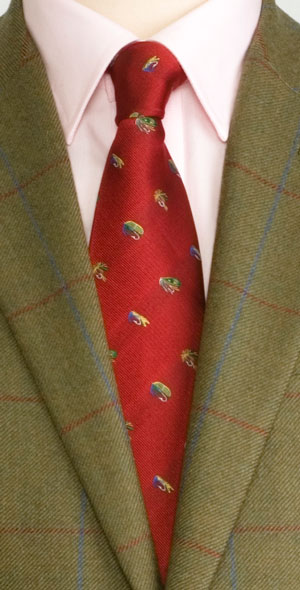 Pure silk woven Fly Tie: the perfect tie for flyfishers