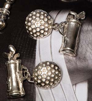 Sterling silver Golf Clubs cufflinks