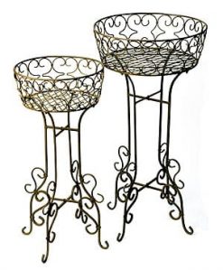 Stylish cast-iron flower baskets by Chelsea medallists
