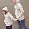 Stylish Irish knitted hooded zip cardigan-jacket for boys and girls: super-soft Merino wool, hand finished