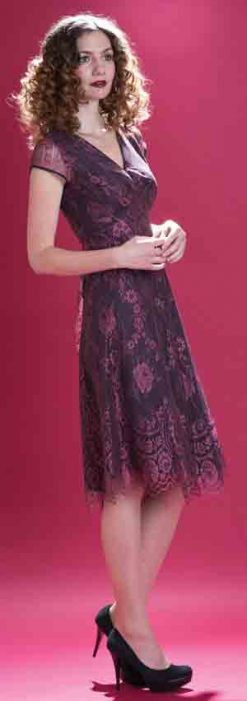 Velvet Revolution: the new Nancy Mac Collection: Kristen dress in Rosewood lace