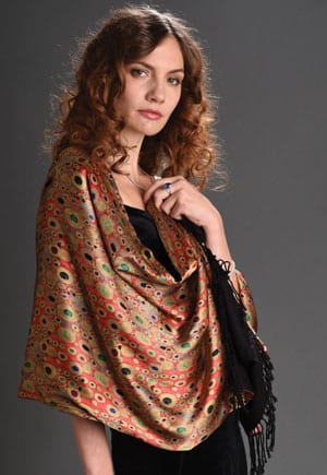 Silk Art: Gustav Klimt luxurious pure silk Hope Stole