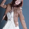 The Leather Bomber: super-soft Lottie in caramel leather