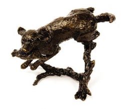Bronze Labrador by wildlife sculptor Michael Simpson