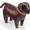 Leather Labrador Footstool by Omersa: Medium