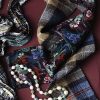 Iconic brands: Liberty print and Harris Tweed double-sided scarves in pure wool and cotton, a snip at £33