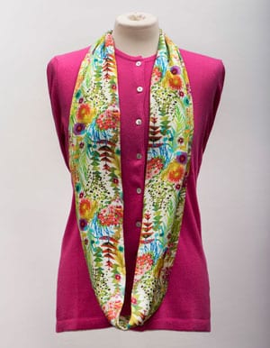 New Liberty London silk scarf. 'Tresco Chelsea', only £39