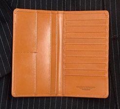Long wallet in English bridle leather