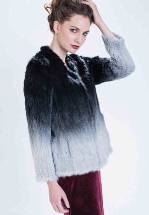 Haute Collection: Opulent Fur: Effortless style in the knitted mink jacket in black and grey