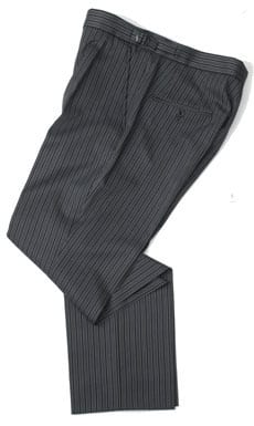 Pure wool morning trousers to match morning tailcoat: 510g, 18oz, black or navy
