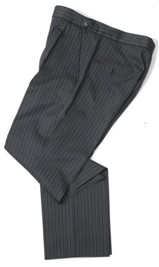 Pure wool morning trousers to match morning tailcoat: 460g, 16oz, dark grey