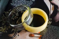 Mellow Yellow and Smoke bangles: pure Sixties, bang up to date