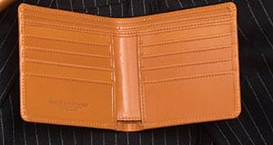 Notecase wallet in English bridle leather