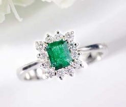 The Octavia Emerald and Diamond Ring from Hatton Garden