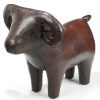 Omersa Handmade Leather Ram Footstool: Medium